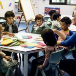 Group of diverse students at daycare